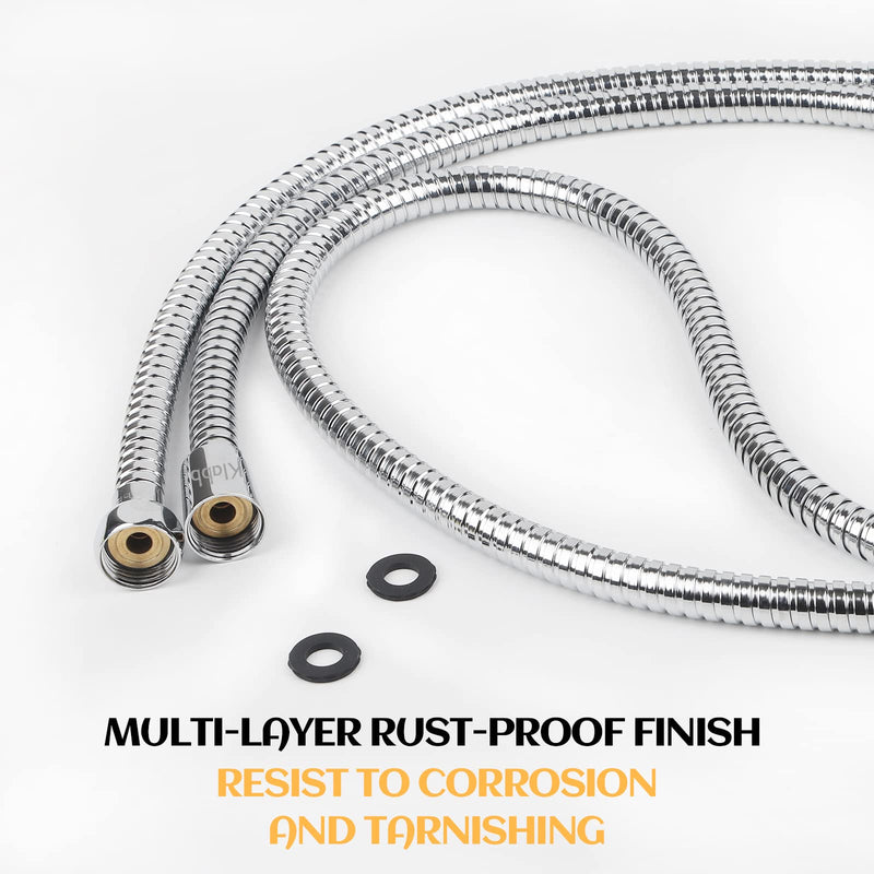 Klabb Shower Hose 96 inches Extra Long Shower Hose Extension Klabb Stainless Steel Shower Head Hose Extra Long Flexible and Durable with Brass Insert and Nut