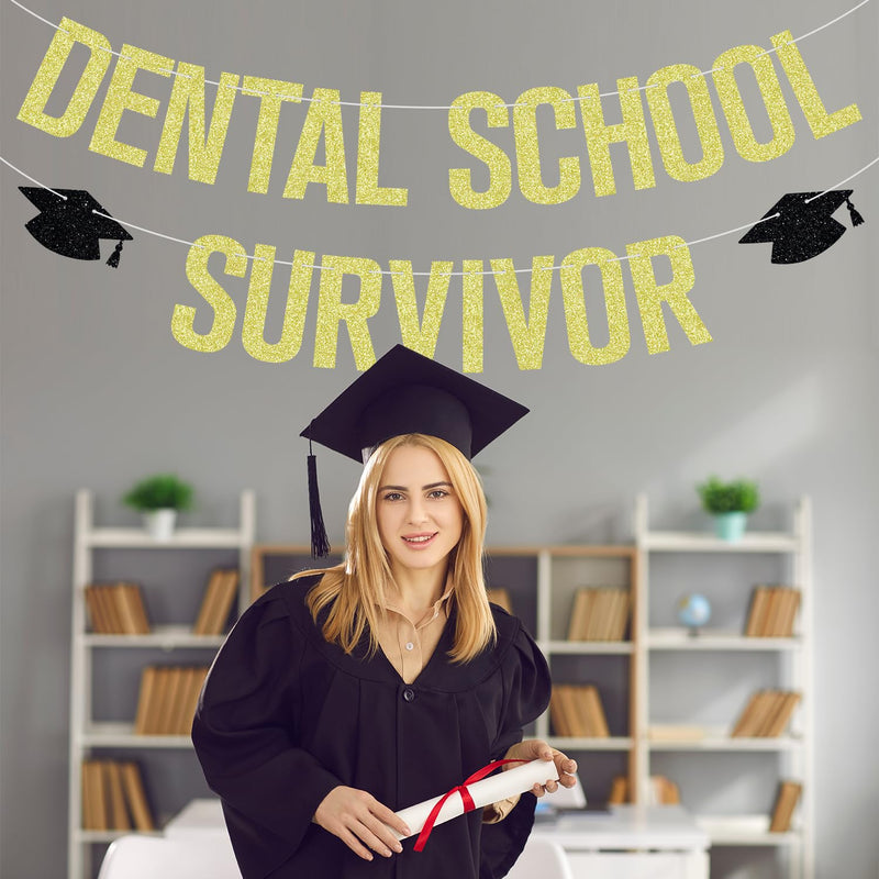 Dental School Survivor Banner, Future Dentist, Congrats RDH, Dental School Graduation Party Decorations