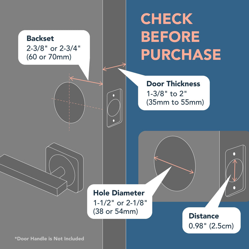 Keyless Entry Door Lock with Keypad - Fingerprint Door Lock - Electronic Keypad Smart Deadbolt Lock - Smart Digital Code -Auto Lock