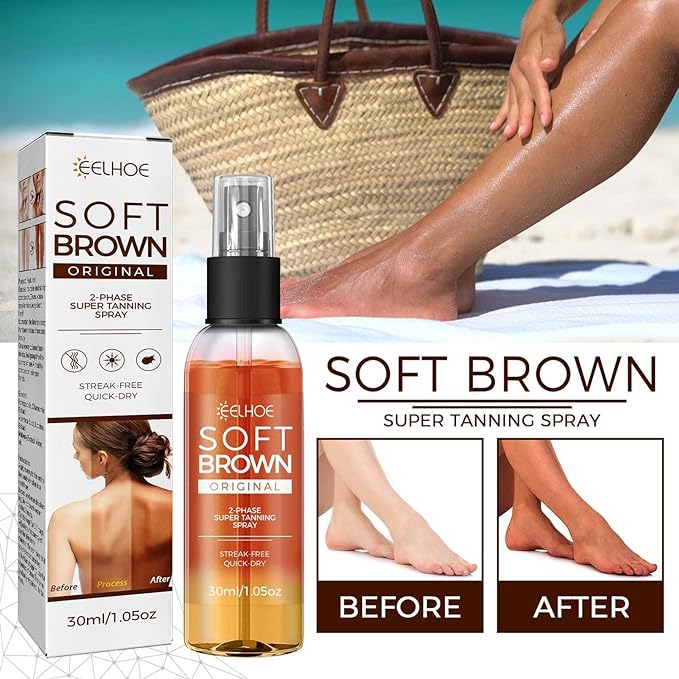Self Spray Tanning, Natural Tanning Oil Spray Mousse - Graduated Self Tanning Spray, Quick Dry Body Face Self Tanner Lotion Spray, Tan Moisturizer, 30ml - NewNest Australia