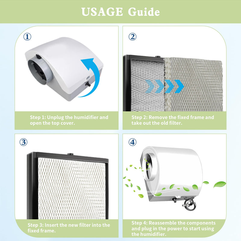 HC22P Humidifier Filter Pad Replacement, 2 Pack White