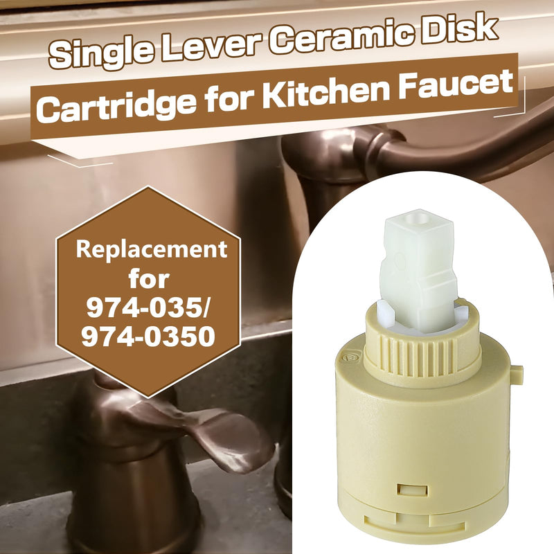 Enhon Single Lever Ceramic Disk Cartridge Compatible with 974-035/974-0350, Compatible with Price Pfister Marielle Lavatory Faucet, Faucet Cartridge Replacement