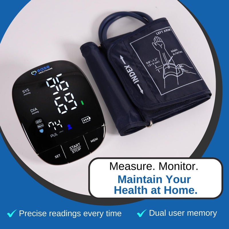 Monitor Digital Upper Arm Cuff - At Home Use Medical Device - Blood Pressure Monitor - Large Display Voice Memory - Sphygmomanometer Medical Equipments - FC-BP130