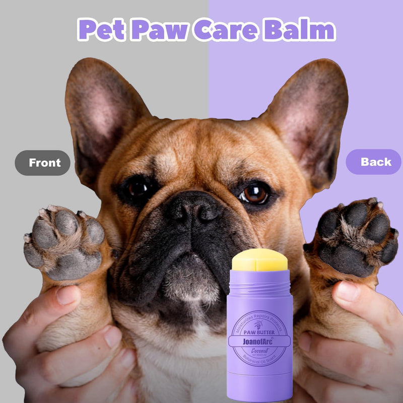 Dog Paw Balm, Lick-Safe Dog Paw Nose Balm, Moisturizer Soother Dry Cracked Snout Paws with Coconut Oil, All-Natural Nose Cream for Dog Cat Paws, Nose, Elbows, Horse Hoof, Cat Petts Care, 30g /1oz