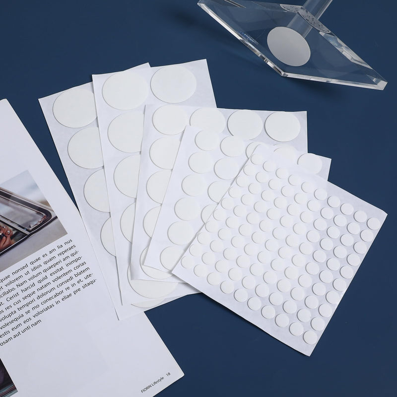 Double Sided Sticky Dot Stickers Removable Round Clear Tack No Trace Sticky Waterproof Small Stickers 204Pcs