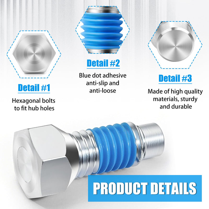 596218701 532140080 Rear Wheel Hub Bolt 7/16-14 X 1-3/8, for Husqvarna Electrolux Lawn Mowers and Lawn Tractors