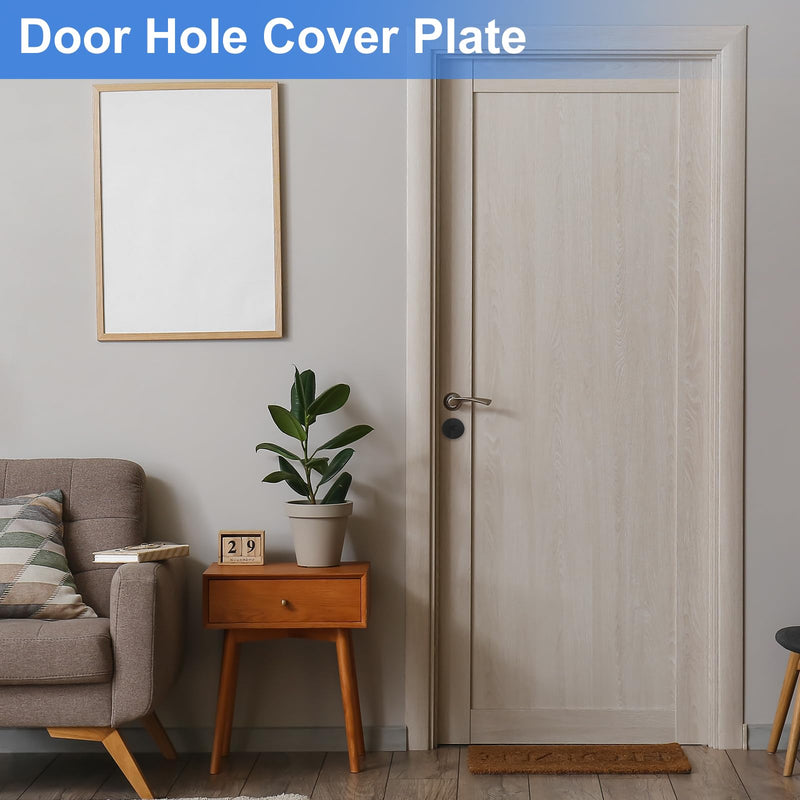 uxcell 4 Set Door Hole Cover Plate, 2-5/8" Diameter Round Deadbolt Cover Plate Metal Door Knob Handle Hole Filler Plate with Connecting Screws, Imitation Gold