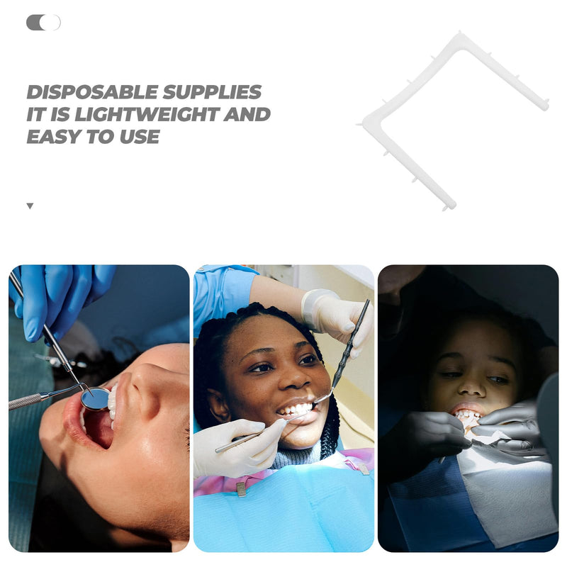 Healifty 10pcs Disposable Dental Rubber Dam Frame Holder Autoclavable Rubber Barrier Bracket Distracter Lab Instrument