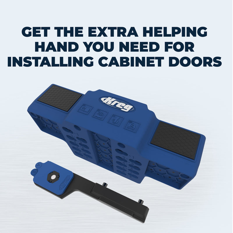 Kreg KHI-CDIJ Cabinet Door Mounting Jig - for Frameless or Face-Frame Cabinet Doors - Easily Adjustable - for Attaching Hinges - Holiday Home Improvement Gifts for Him