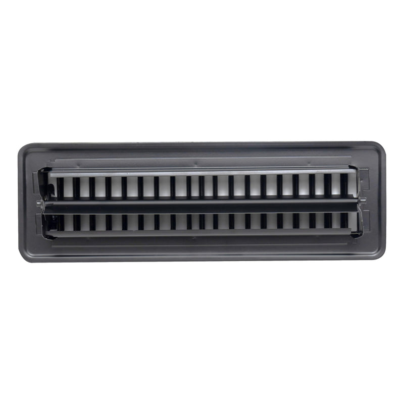 Fits 2x10 and 10x2 Duct Opening | Floor Register with Louvered Design by Handua | Heavy Duty Walkable Design with Damper | Floor Vent Grille | Easy to Adjust Air Supply Lever | Black 2" X 10" Duct Size