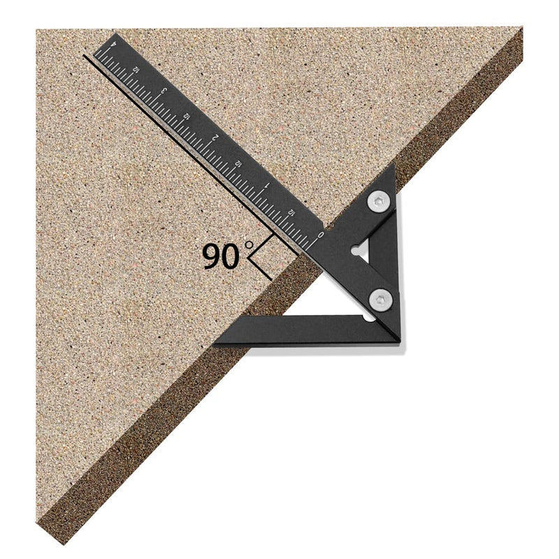 Aluminum Imperial Circle Center Positioning, 45/90 Degree Positioning Ruler, Right Angle Positioning, Centerline Positioning, Multi-Function Arrow Ruler, High-Precision Measuring Ruler,044BK Black(Imperial) - NewNest Australia