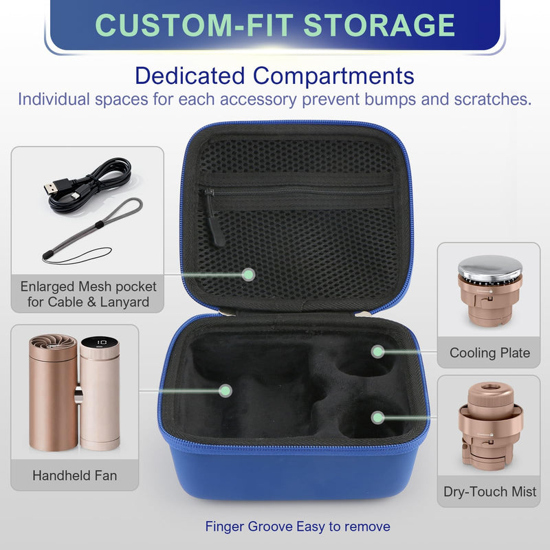 Hard Carrying Case Compatible with Shark ChillPill Fan FA022 Blue