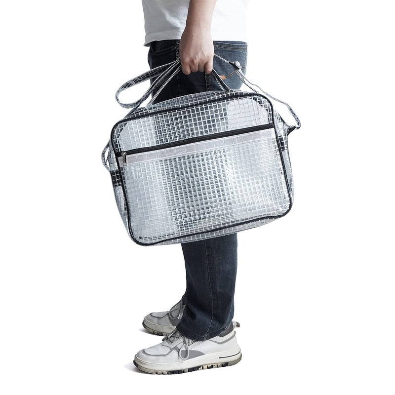 NOTAG Clear Tool Bag Anti-Static,Engineer's Bag,Transparent PVC Bag for Work,Cleanroom Shoulder bag Mesh+handle