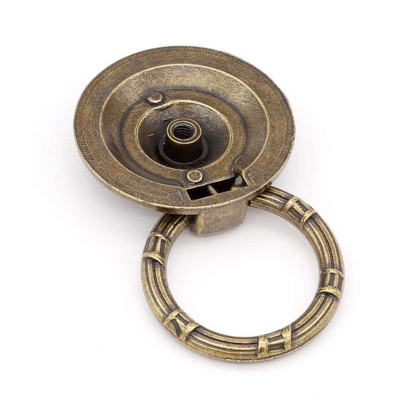 2 Inch Vintage Cup Pull Ring Drawer Pulls,Cabinet Handles for Furniture, Dresser, Cabinet Hardware (Antique Bronze, 10 Pack)
