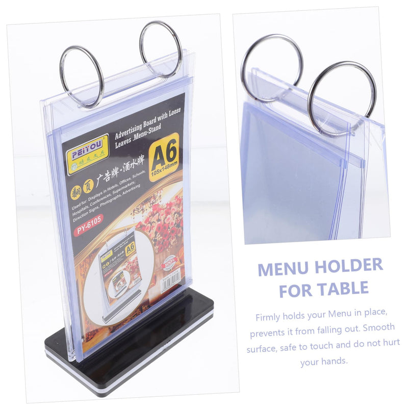 Poster Sign Holder Tabletop Bar Display Flip Menu Holder Desktop Display Stand Sign Picture Holders Flip Menu Stand Flip Sign Holder Poster Holder Paper Holder A4 Pvc Dining Table