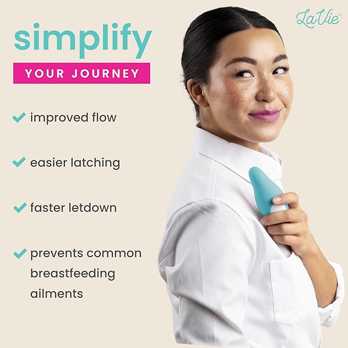 La Vie LV-TEAL-LM1-TEAL Mastitis Breast Milk Massager, Teal - NewNest Australia