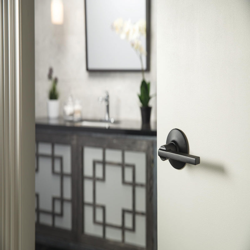 Schlage F10 V LAT 622 Latitude Door Lever, Hall & Closet Passage Lock, Matte Black Standard