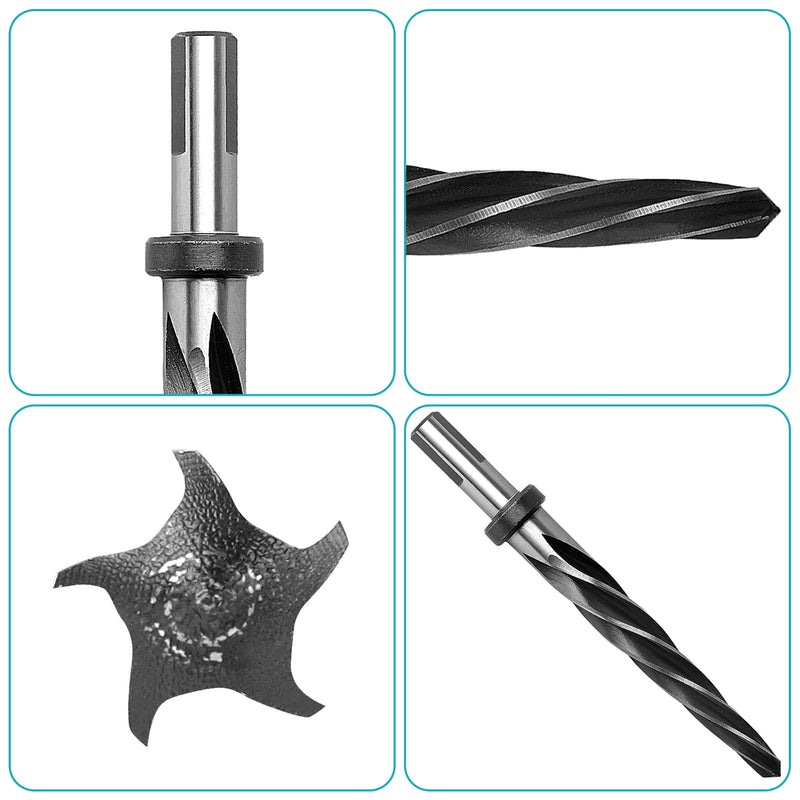 5/8" Reamer Bit for Steel Metal Wood,HSS 5/8" Tapered Reamer Drill Bit Bridge/Construction with 1/2" Shank Chuck Alloy to Align Existing Hole and Enlarge Hole 5/8" 1PCS - NewNest Australia