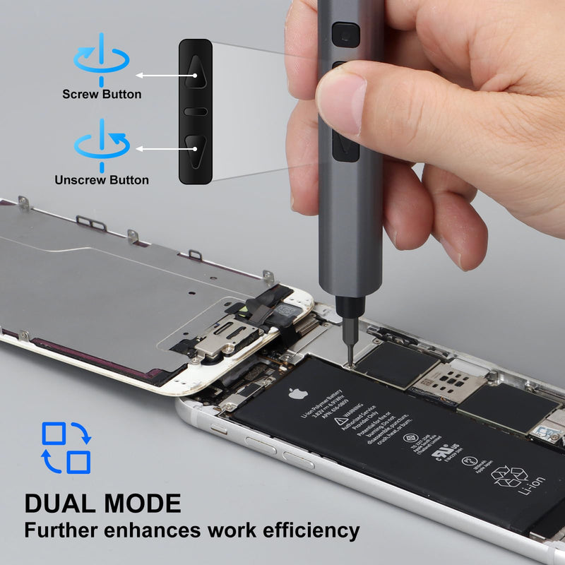 SHARDEN Mini Electric Screwdriver,29 in 1 Small Electric Screwdriver Kit with 24 Magnetic Bits,Precision Screwdriver Cordless Repair Tool for Phone Camera Laptop Watch 29 in 1 Blue