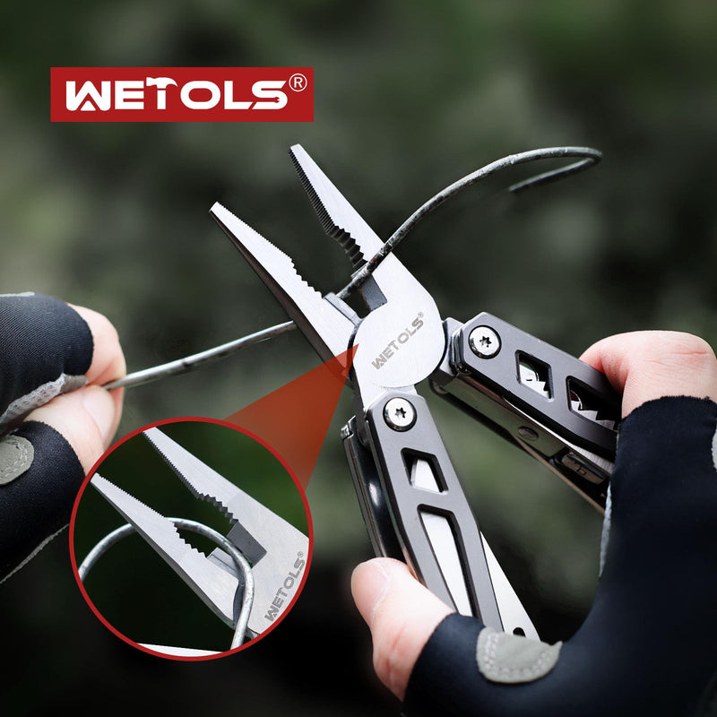 WETOLS Multitool Valentines Day Gifts for Him Boyfriend Husband, 21-in-1 Pliers Mens Gifts Birthday Gifts for Men Dad Grandpa, Self-locking Multi Tool EDC Versatile Tool for Outdoors, DIY, Home,Garden ‎titanium Grey