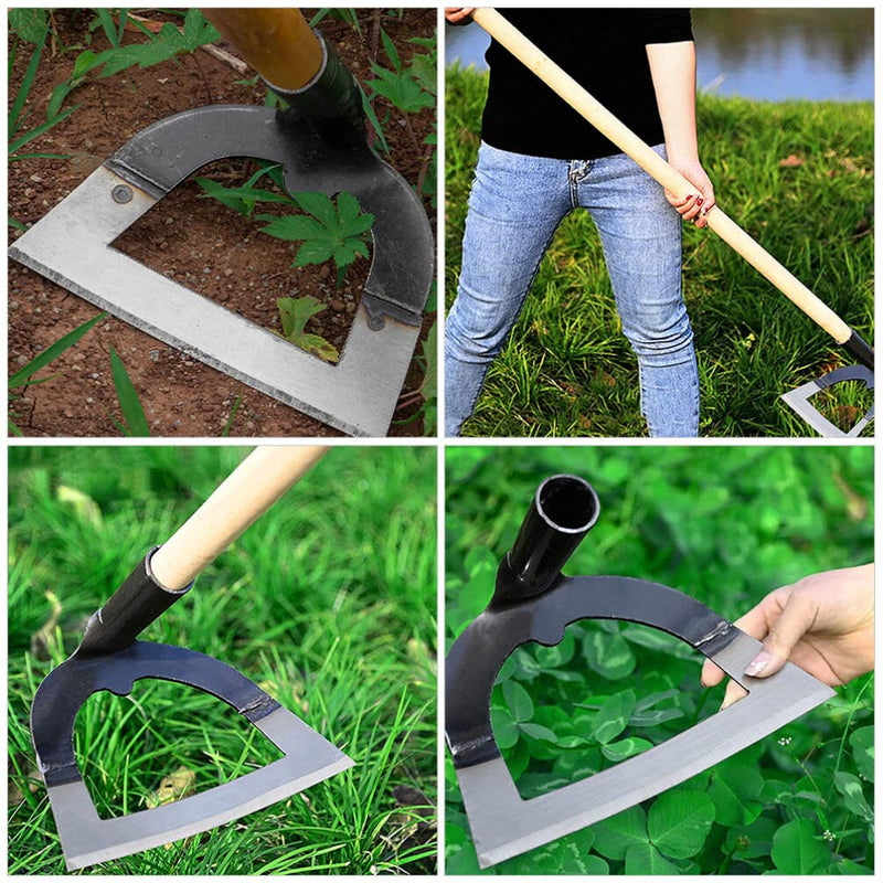 Hollow Garden Hoe Small Hoe Garden Tool Carbon Steel Farm Tool for Weeding Soil Loosening and Cultivating, 8.38X5.51 Inches 21.3x14cm hollow