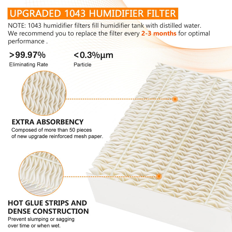Blutoget 1043 Humidifier Wick Filter Compatible with Essick Air EP9 Series EP9500, EP9700, EP9800, EP9R500, EP9R800 821000 826000 826800 831000 &Bemis Space Saver 800 8000 Series Humidifiers