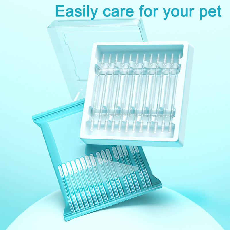 48 Pcs Pet Ear Cleaning Stick, Adhesive Ear Cleaning Tools for Dog and Cat, Sticky Resin Head, Gentle Safety Pets Earwax Removal Tools 48
