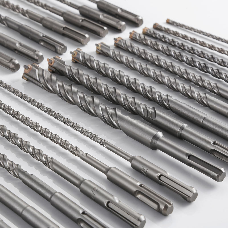 Concrete Drill Bit lengthening 1pcs 3/4" X 12"-10" Cross-Type Double Thread Carbide Material Suitable for Concrete, Brick, Cement Walls, Stone, Extra Long Hammer Drill Bits for Concrete 3/4" 12"