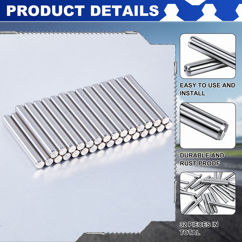 5 mm x 40 mm Shelf Brackets Pegs Shelves Dowel Pin Stainless Steel Shelf Pins Metal Bookshelf Pegs Support for Cabinet Furniture Fixing Component Position (32 Pcs) 32