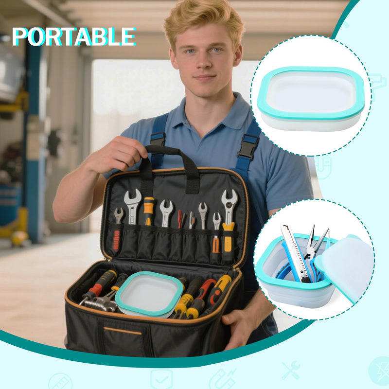 Dirt Bag Electrical Drilling Catcher Bag for Magnetic Metal Shavings, Non-Conductive Electrical Safety Drilling Tool Bag, Silicone Bags for Capturing Debris 6.1″