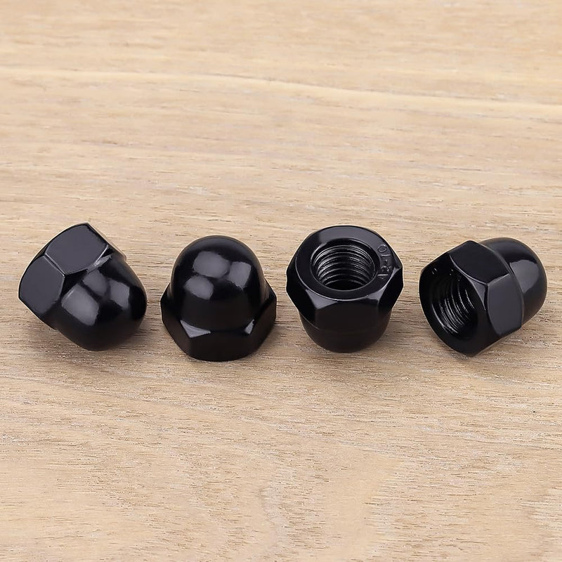 5/16"-18 Hex Head Acorn Cap Nuts, 304 Stainless Steel 18-8 Hexagon Head Acorn Dome Cap Nuts, Black Oxide Finish, Hex Drive, 20 PCS 5/16"-18