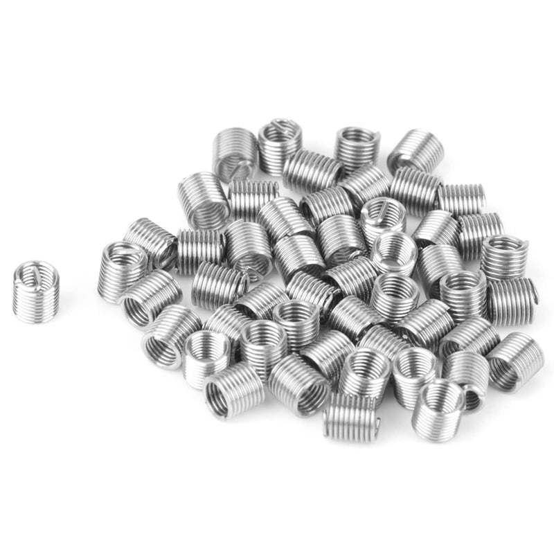 Thread Repair Kit, 50Pcs M3 Stainless Steel Coiled Wire Helicoil Screw Threaded Inserts Repair Sleeve Assortment Set