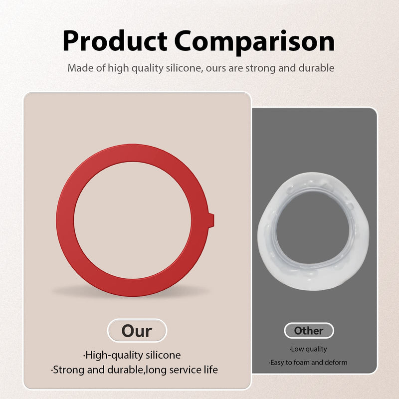 Flush Valve Seal for Kohler, 3 Pack Upgraded Silicone Material Canister Flush Valve Toilet Gasket Replacement Parts for K-GP1059291, Easy to Install and Uninstall Red 3 Pack