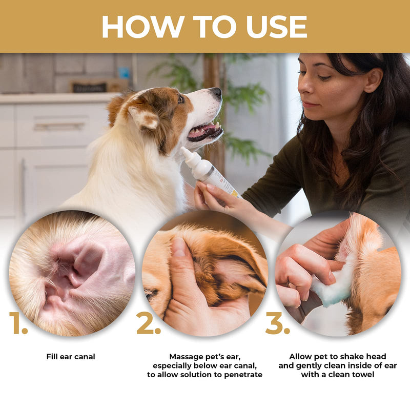 Veterinary Formula Clinical Care Ear Therapy, 4 oz. – Medicated Ear Drops to Help Relieve Bacterial and Fungal Infections in Dogs and Cats – Cleans and Deodorizes 4 ounces - PawsPlanet Australia