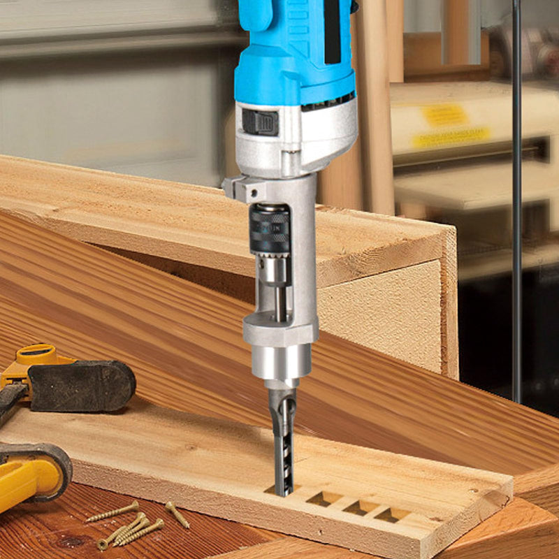 Square Hole Drill Bit Adapter Efficient Woodworking Tool for Mortise and Tenon Joints Aluminum Alloy 38 to 43mm Drill Chucks