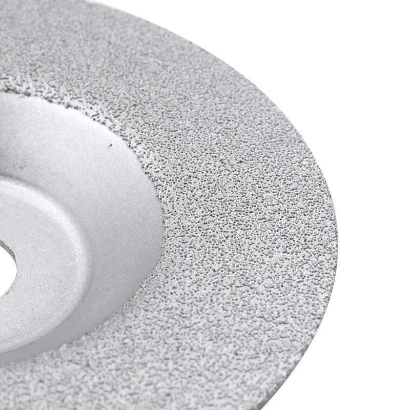 4 Inch Diamond Grinding Cup Wheel for Granite Marble Iron Steel Masonry Convex Vacuum Brazed Grinding Disc Fits 5/8 Inch Arbor