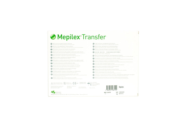 Mepilex 294899 Transfer Soft Silicone Exudate Transfer Dressing, 6" x 8" Size, Each Dressing