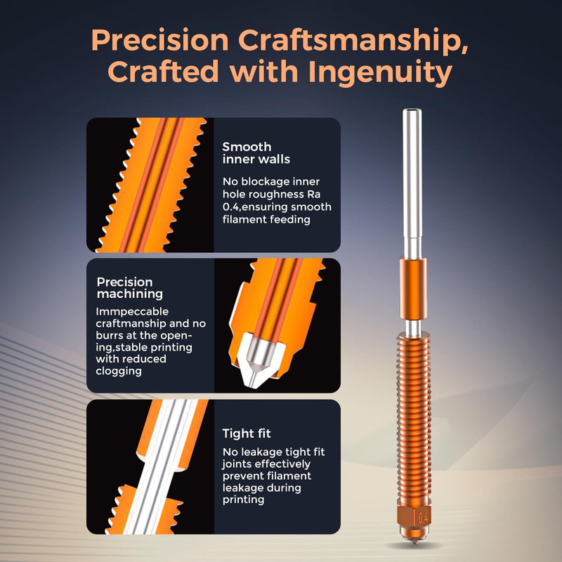 Creality Official K2 Plus Combo Nozzles 4PCS, Unicorn Quick-Swap High-Flow Nozzle Kits and 2PCS High Durability Filament Cutter Module Accessories for Creality K2 Pro Combo/ K2 Combo/Hi/Hi Combo 4PCS-K2PLUS-0.4*2+0.6+0.8