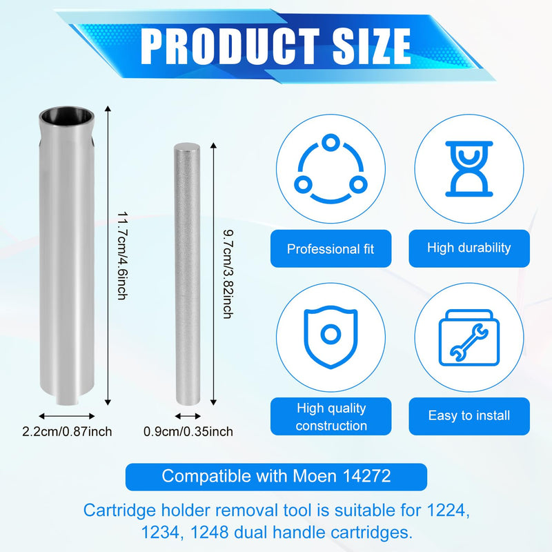 Cartridge Retainer Removal Tool with Handle for Moen 14272/1224/1234/1248, Replacement Cartridge Puller Faucet Cartridge Removal Tool for Bathtub Replacement Part