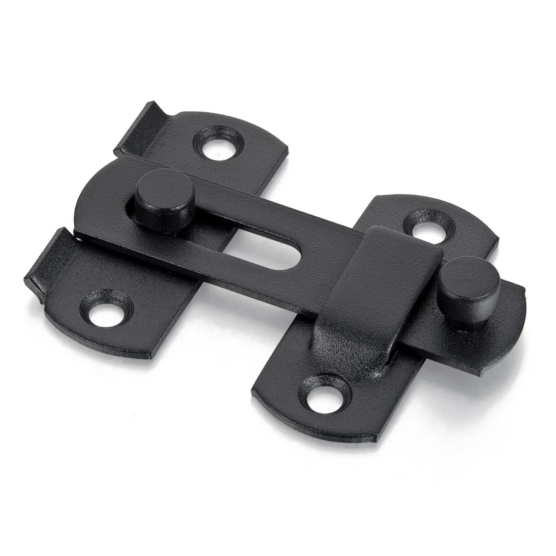 4 Packs Barn Door Latches，2.75” x 2.02” Matte Black Stainless Steel barn gate flip Door Latch Bi-fold Door Lock,Sliding Door Gate Latches Antique Lock Wine Cabinet Closet Door Latches Small_Matte Black 4