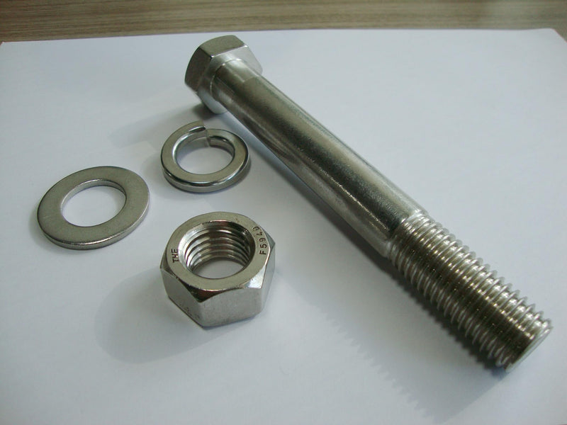Hex Bolt, 3/4-10 * 5-1/2" Hex Head Screws Bolts, Nuts, Flat & Lock Washers,304 Stainless Steel 18-8, Partial Thread, 1 Set by DYFOL 3/4-10 * 5-1/2"