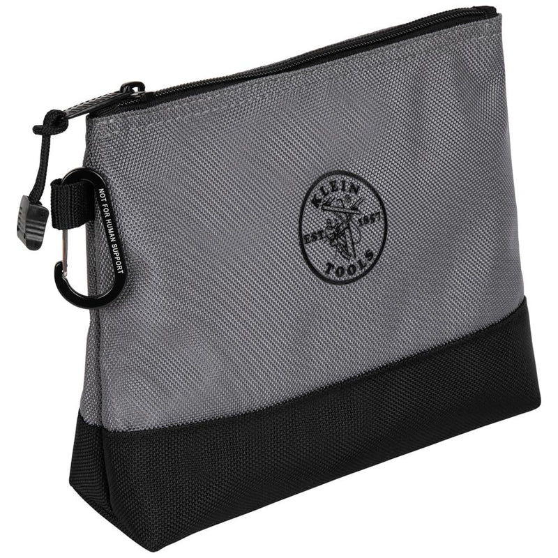 Klein Tools 55569 Stand-Up Zipper Bag Tool Pouch with Carabiners, Reinforced Gusseted Bottoms, Water Resistant 1680d, Multi-Size 5-Pack HOLSTER