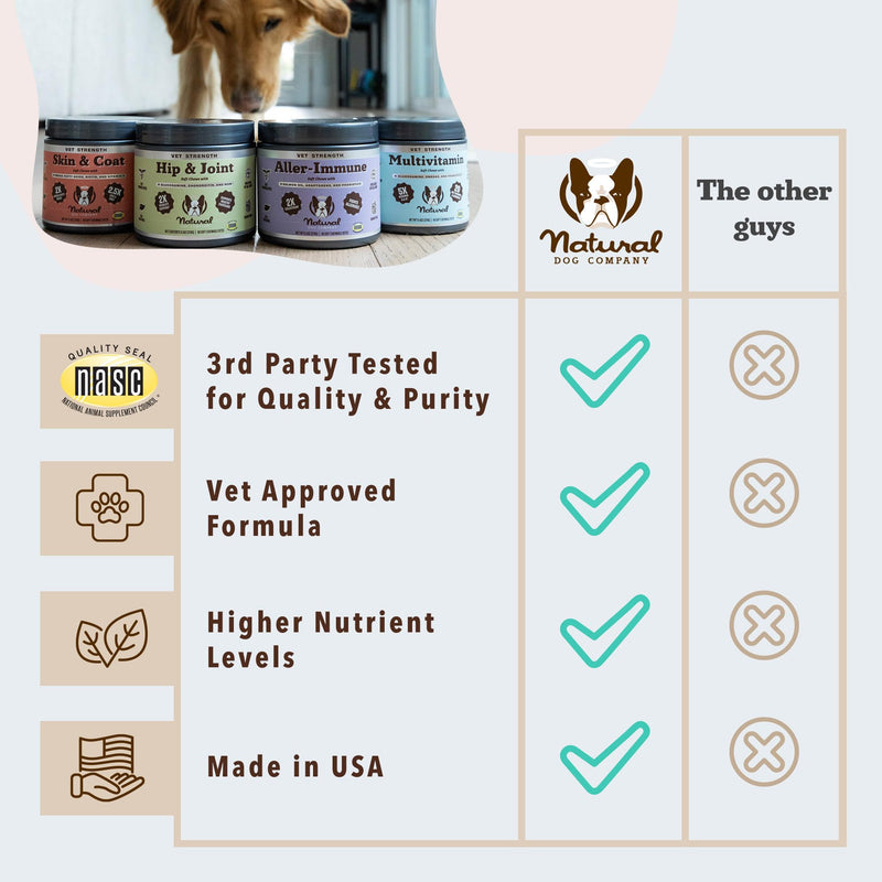 Natural Dog Company Bundle: Allergy & Itch Defense Chews (90 ct) + Skin Soother Balm (2 oz) – Vet-Strength Support with Colostrum, Salmon Oil & Probiotics + Healing Balm for Itchy, Dry, Irritat