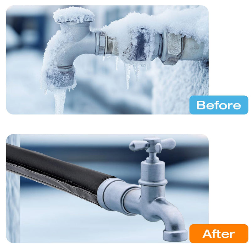 H&G lifestyles Insulated Water Pipe Heating Wrap, 3ft Anti-Freeze Heating Jacket for Water Pipe Internal Thermostat Max Temp 158℉ Winter Must-Have(Pack of 2)