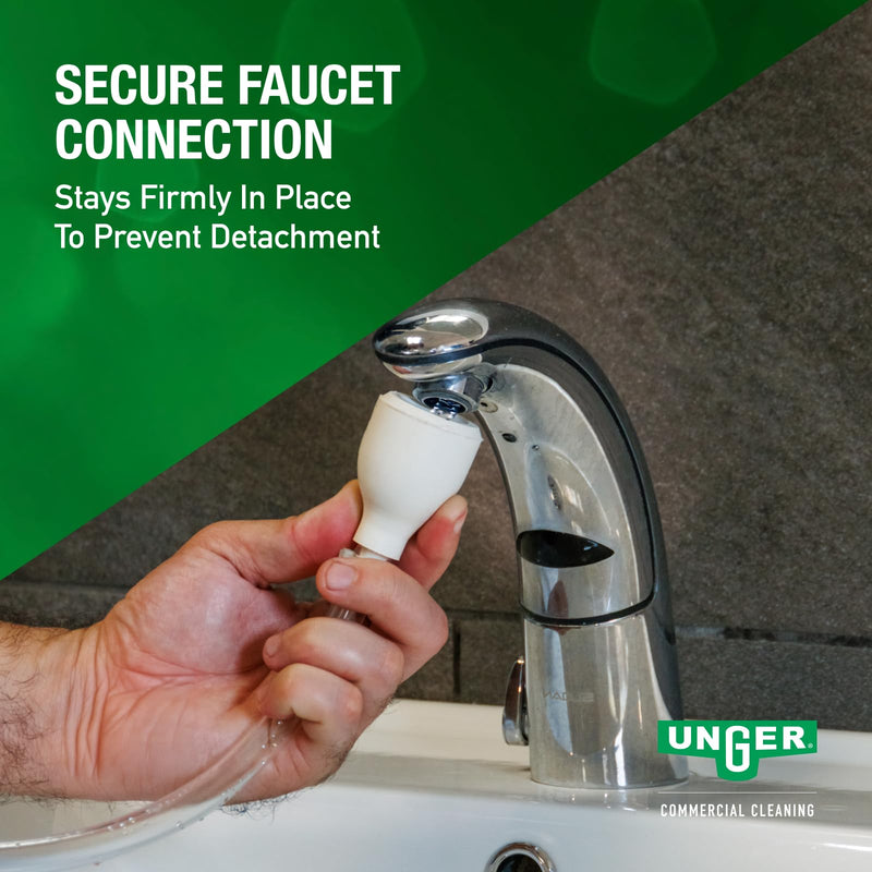 Unger Commercial - Easy Adapter Hose, 6 ft, Clear/White - Faucet Attachment for Easy Bucket Filling, Janitorial Cleaning Accessory - WH180