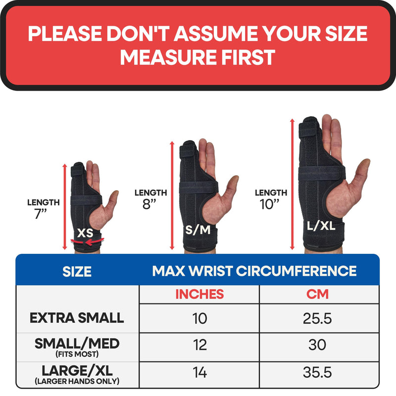 Metacarpal Finger Splint Hand Brace | Pinky Finger Splint For Boxer Fractures, Broken Ring Finger | Little Finger Cast, Trigger Finger Immobilizer Straightener, Ulnar Gutter Splint Support | RIGHT S/M Small/Medium (Pack of 1)