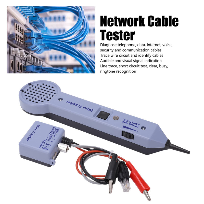 Tone and Probe Kit, Network Cable Tracing Tester Kit Audio Adjustable Induction Amplifier Cable Toner Detector Wire Tracer Circuit Tester Tone Generator Kit for Network Cable Collation