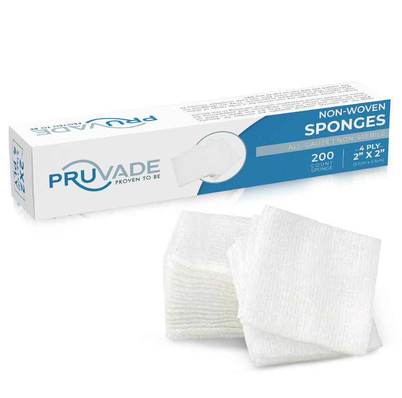 Gauze Pads 2"x2" Non-Woven 4-Ply (Pack of 1000) All-Purpose Non-Sterile Dental Gauze Pads - Soft & Absorbent Gauze Sponges for First Aid Kit, Makeup-Removal, Skin Cleansing - 5 Packs of 200 2"x2" 1000 Pack (5 Sleeves)