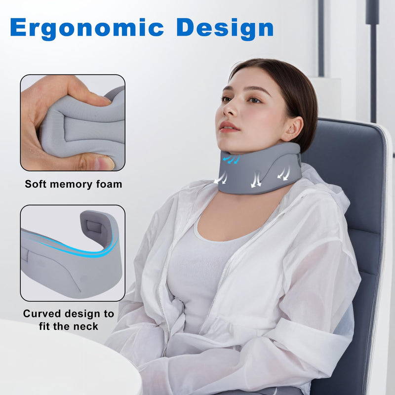 Neck Brace for Sleeping, Soft Cervical Collar, Cervicorrect Neck Brace for Neck Pain and Support, Neck Brace Cervical Collar for Women and Men, Wraps Keep Vertebrae Stable and Aligned (L) Large