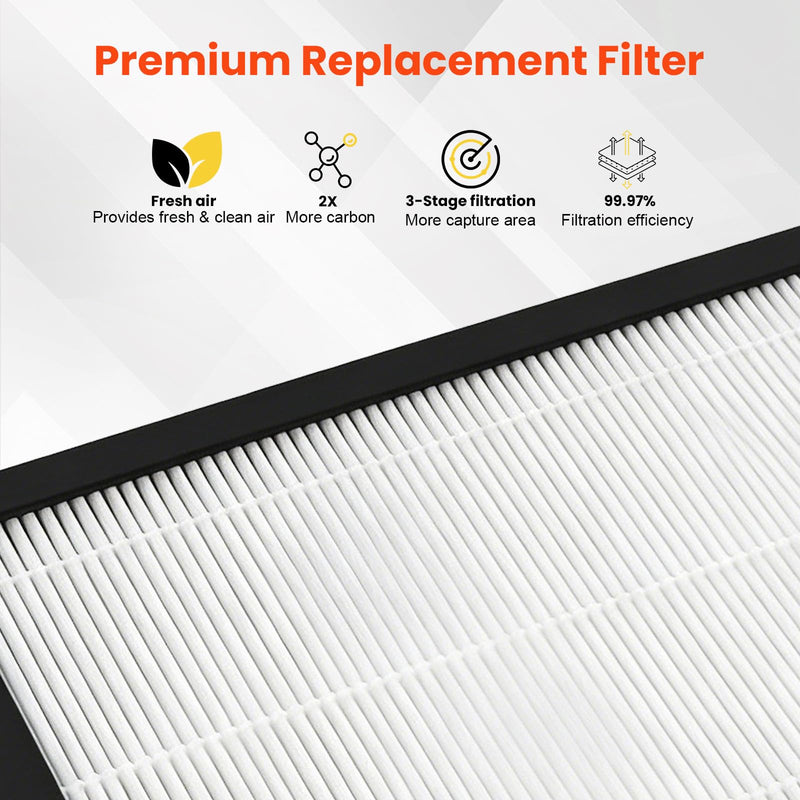 4 Pack HAP602 Replacement Filter for ECOSELF HAP602 HAP602WF Air Purifier Black-HAP602-4Pack
